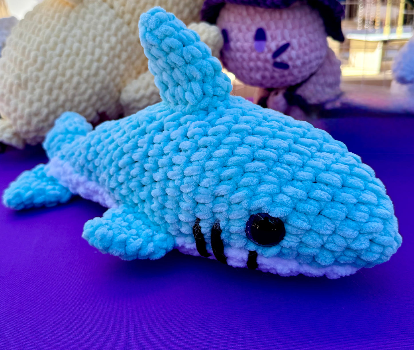 Sharkie Plush โ Handmade Crochet Shark ๐ฆ