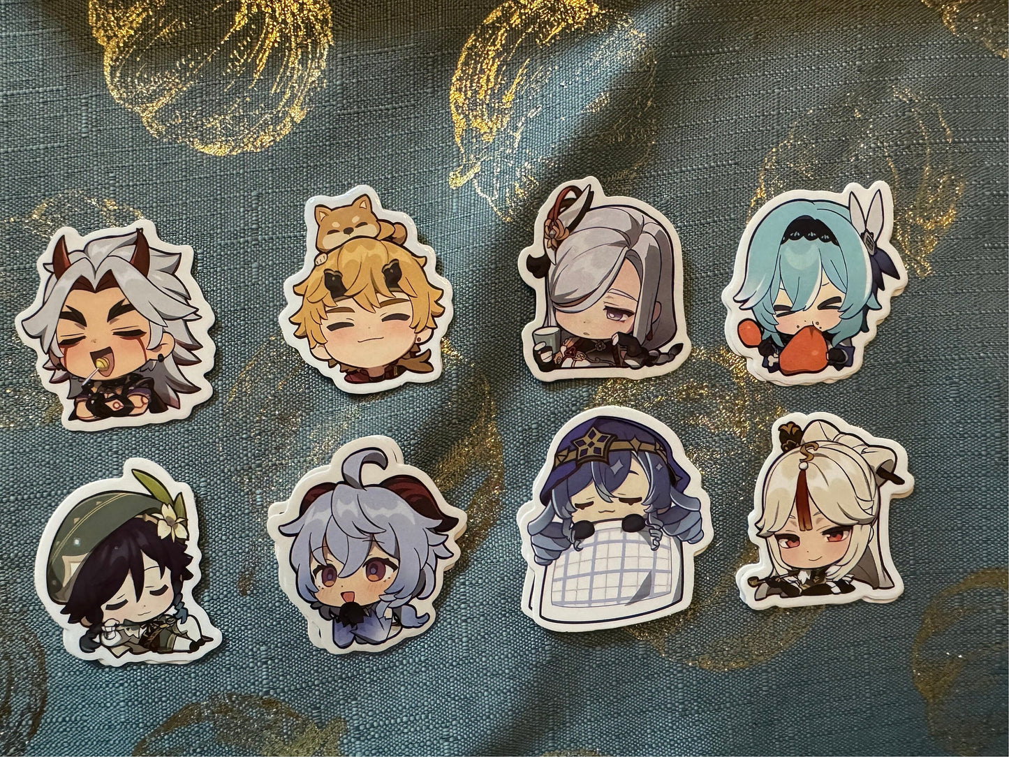 Emote Genshin Stickers