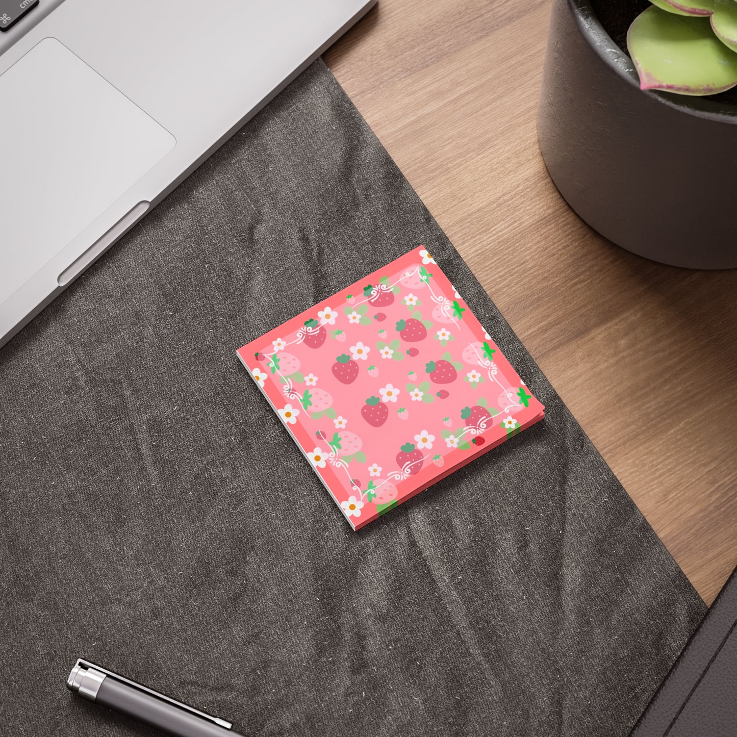 Blocos de Notas com Flor de Morango | Papelaria Gira, Material de Escritório, Presentes para Ela, Material Escolar, Acessórios para Agenda