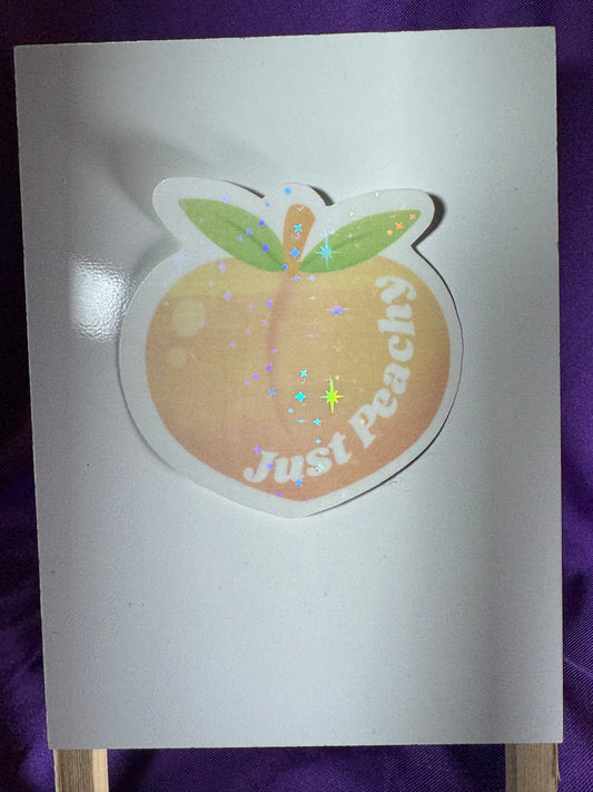 Just Peachy Sticker