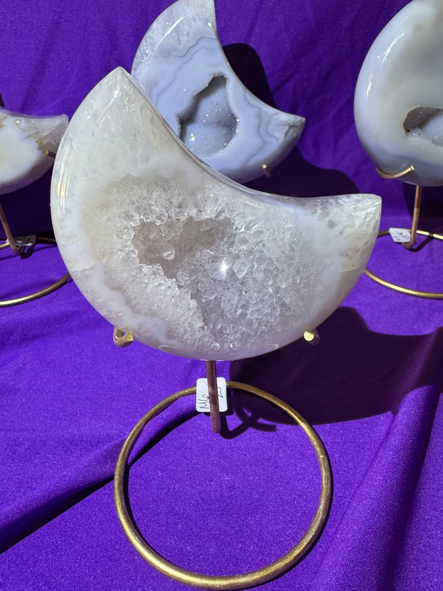 Agate Moon Carving w/ stand