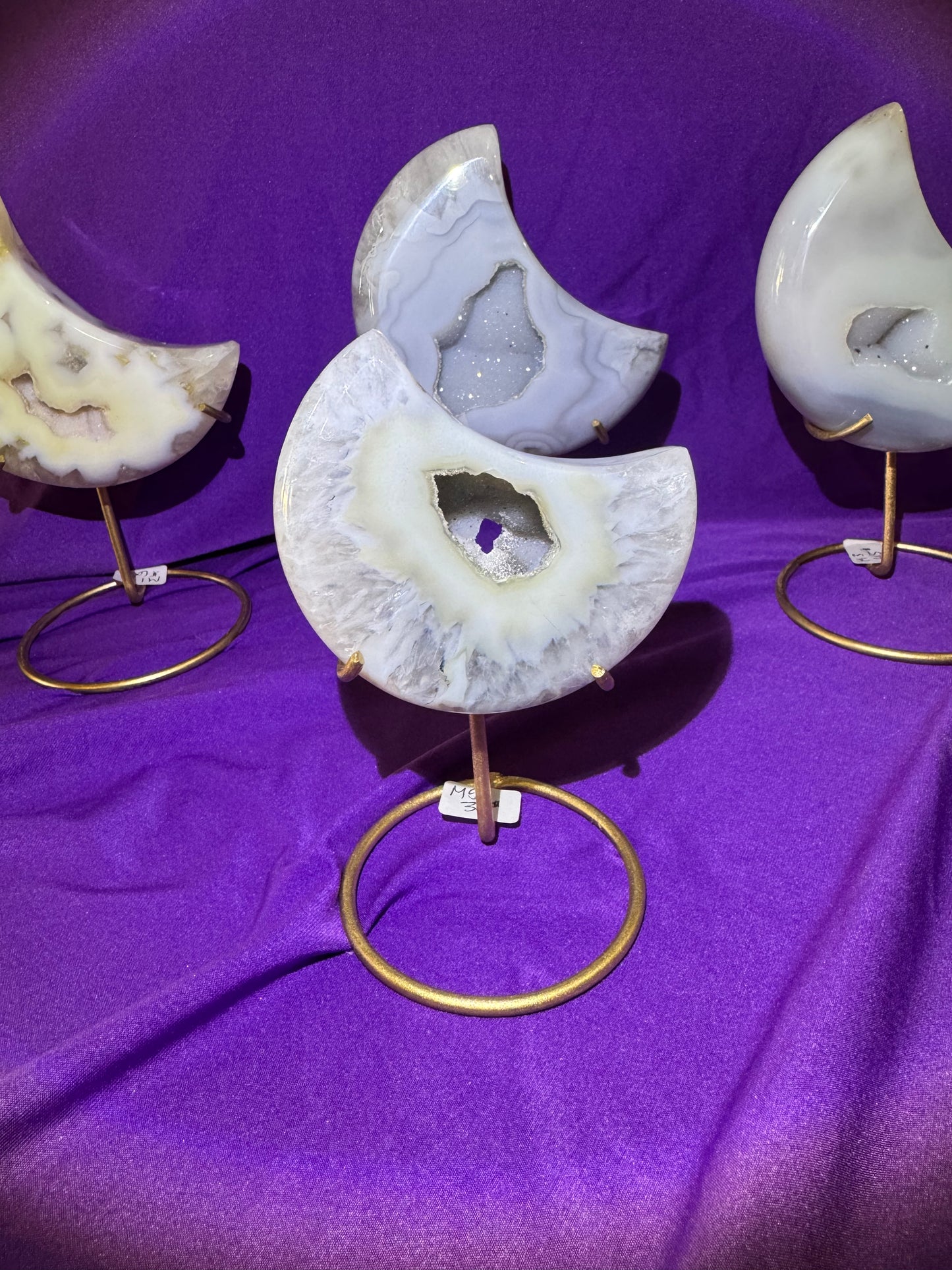 Agate Moon Carving w/ stand
