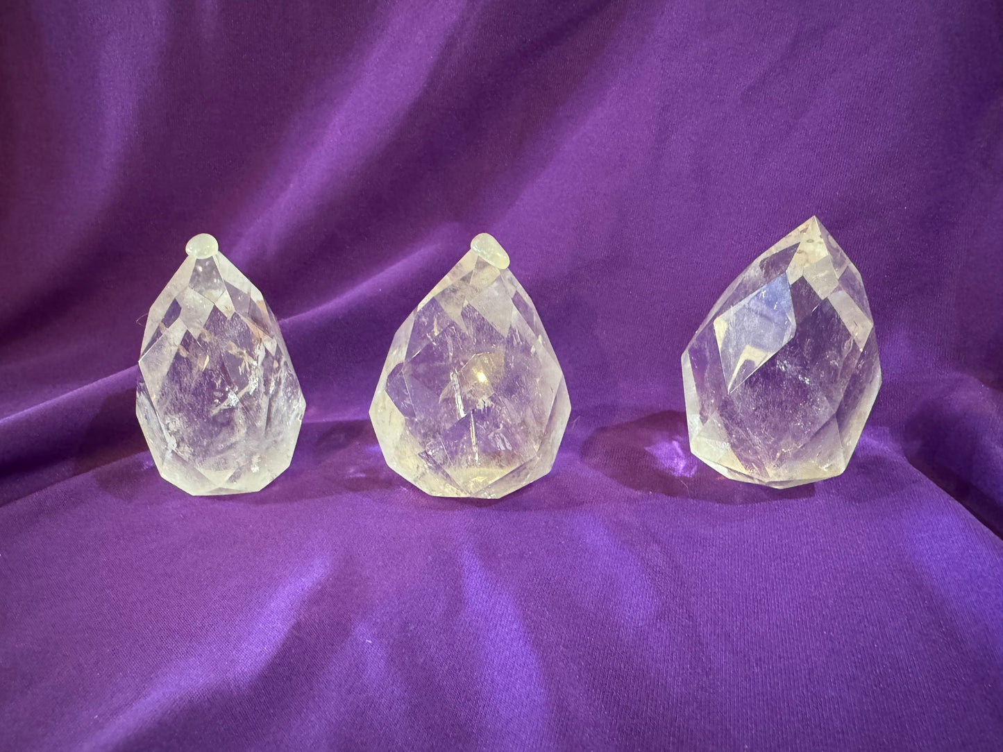 Small Clear Quartz Teardrops