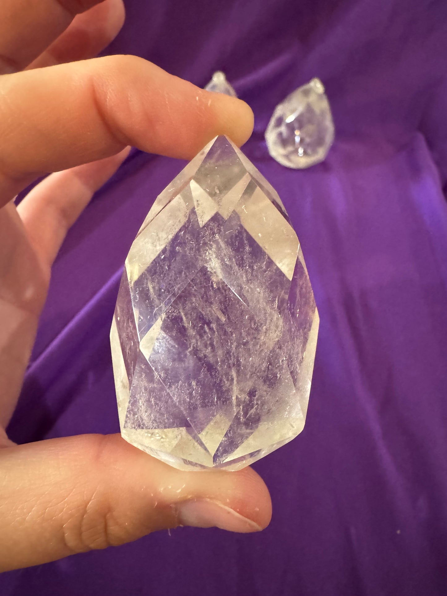 Small Clear Quartz Teardrops