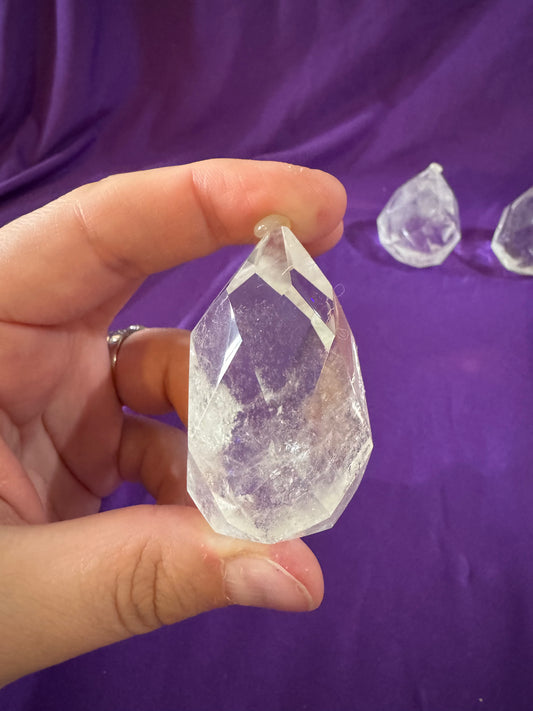 Small Clear Quartz Teardrops