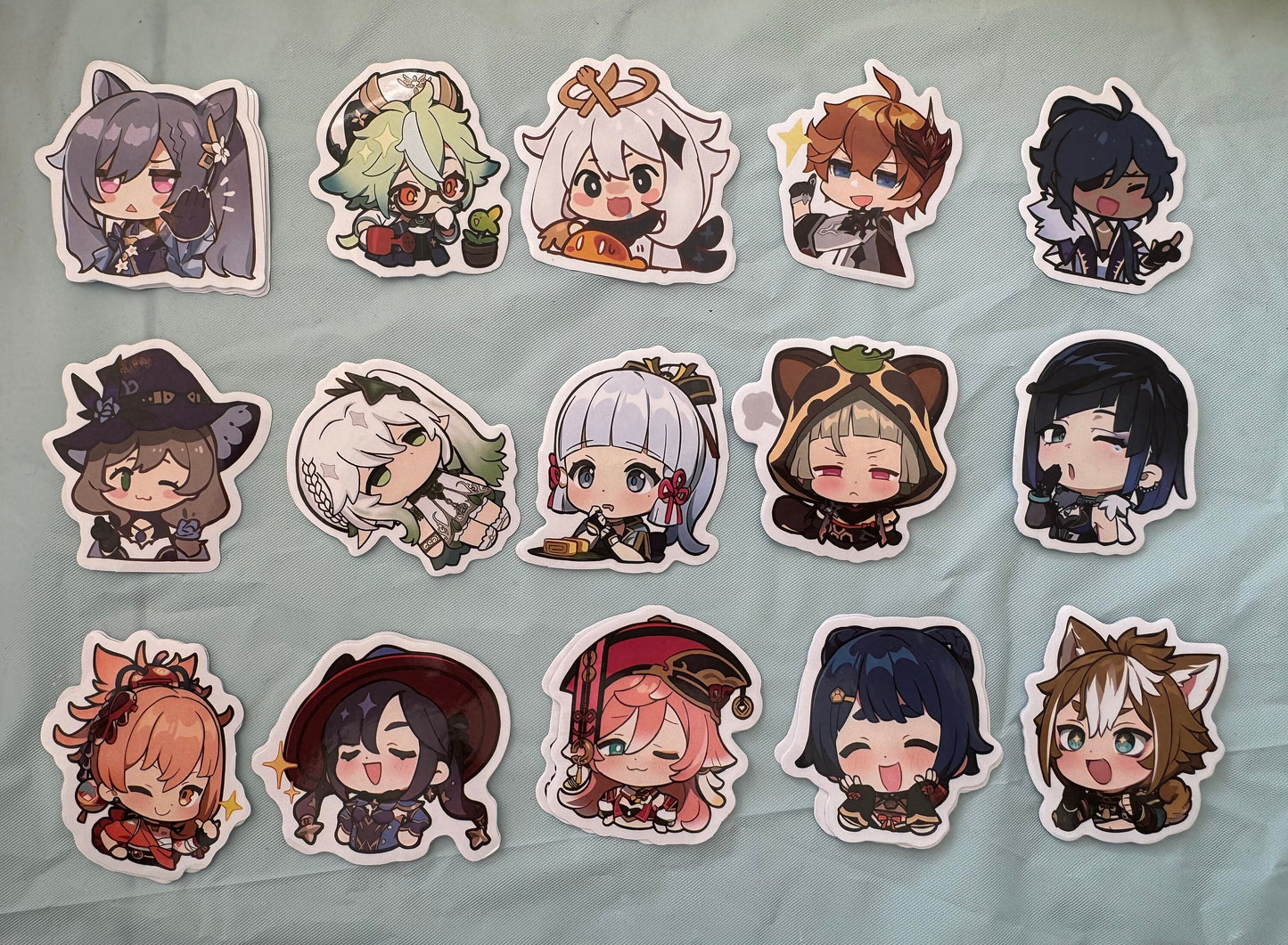 Emote Genshin Stickers