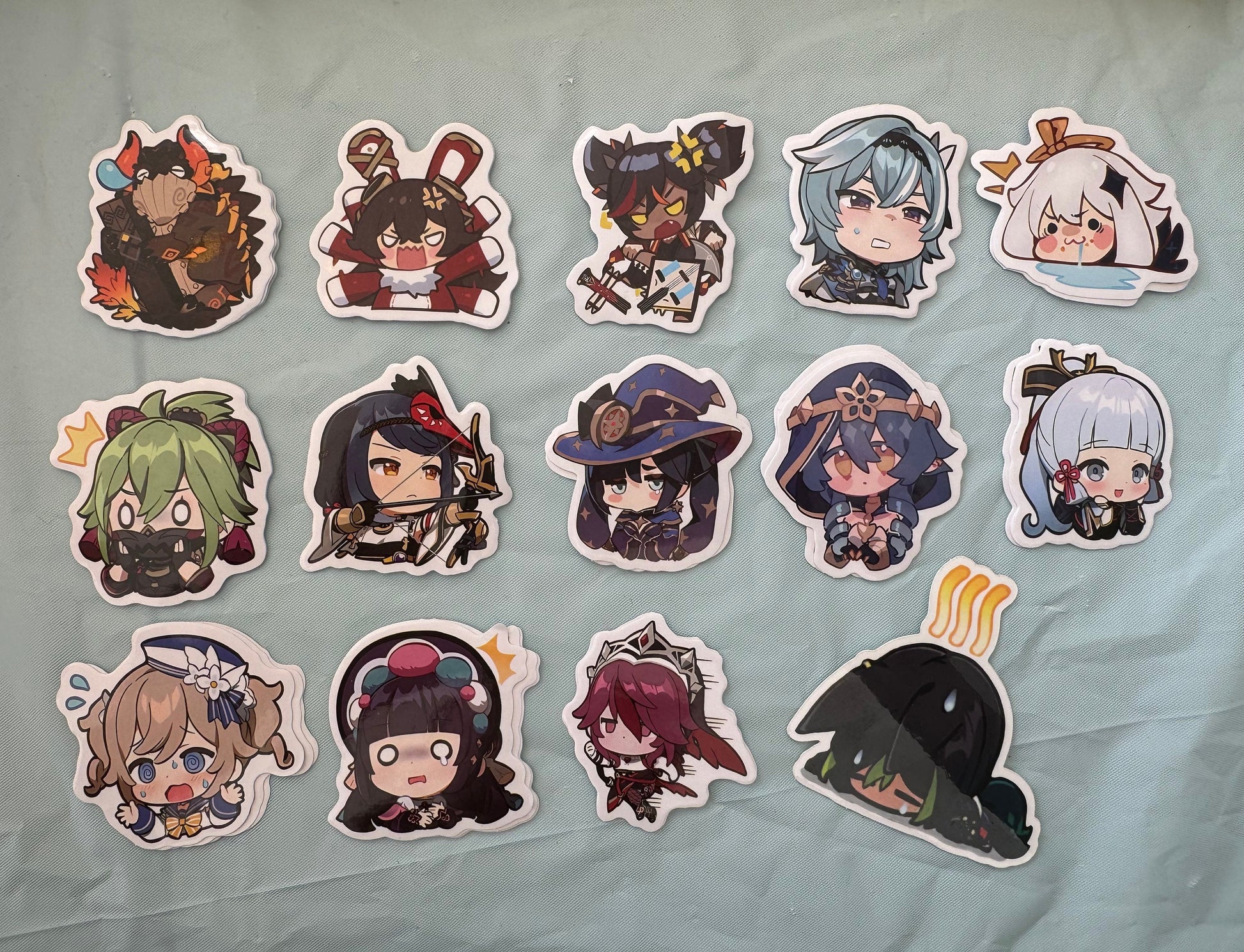 Emote Genshin Stickers