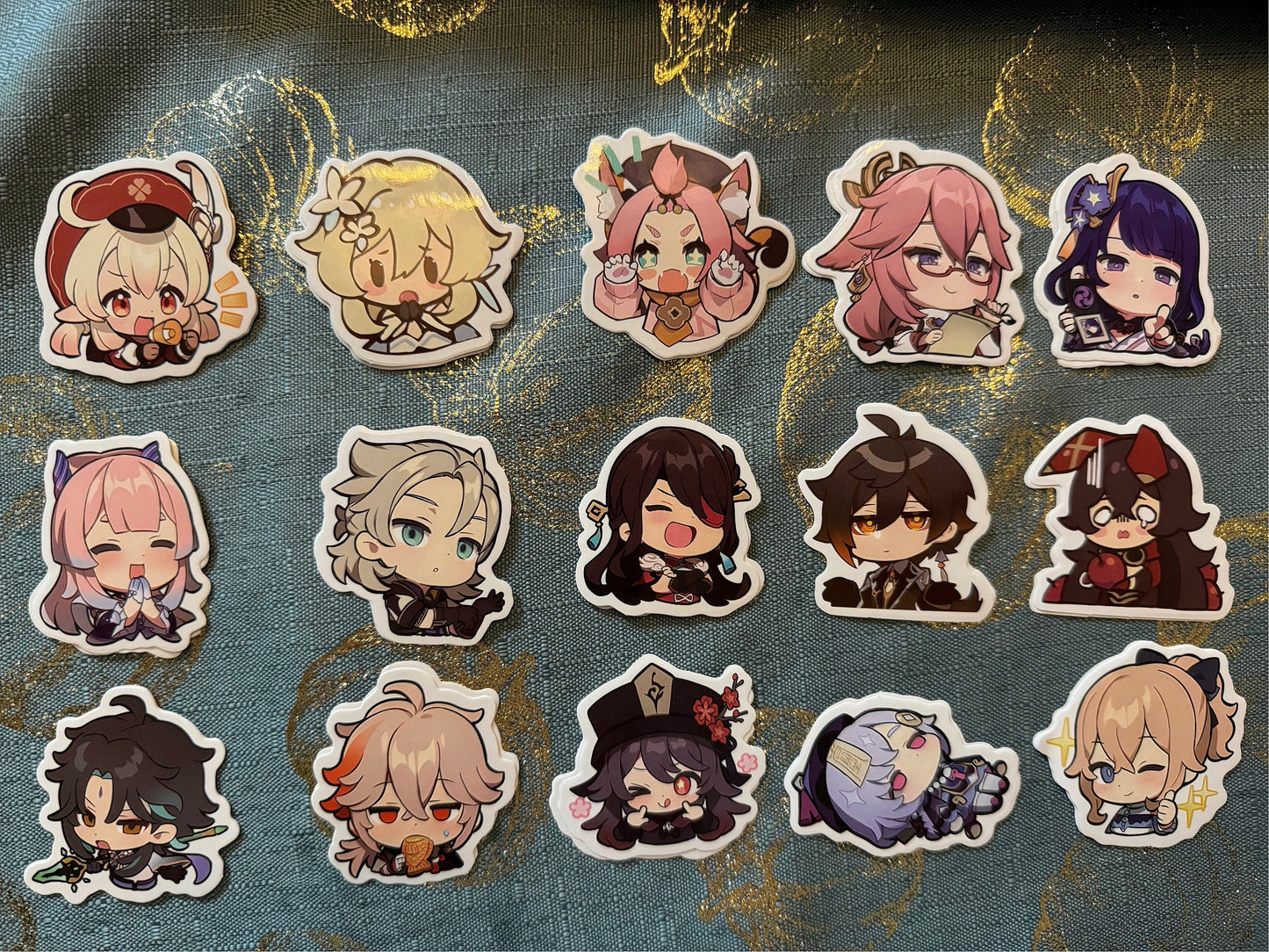 Emote Genshin Stickers