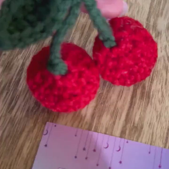 Cherry Keychain crochet
