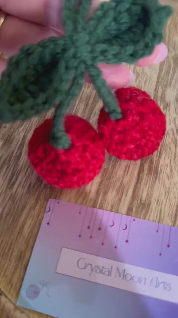 Cherry Keychain crochet