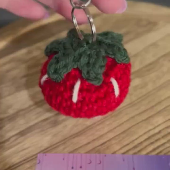 Strawberry Keychain crochet