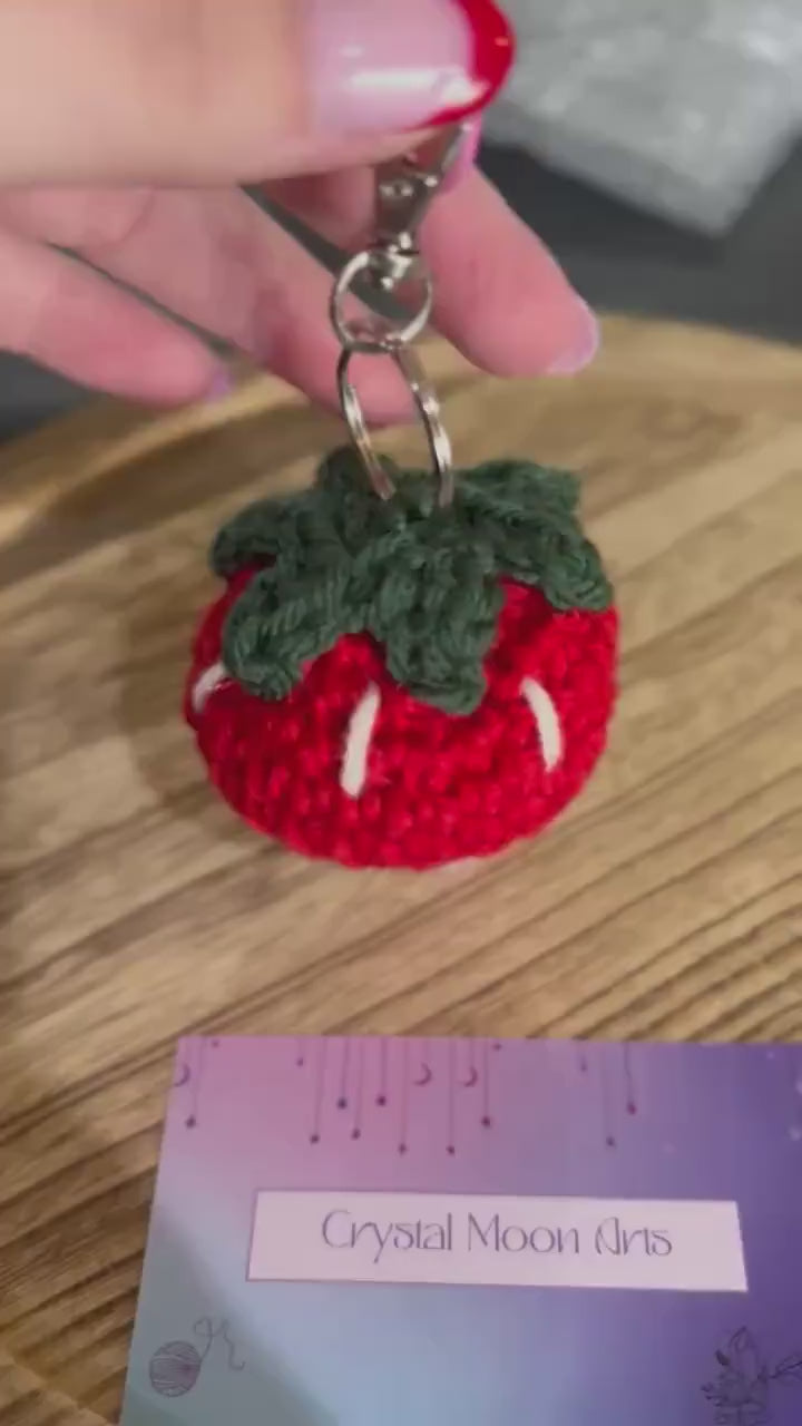 Strawberry Keychain crochet